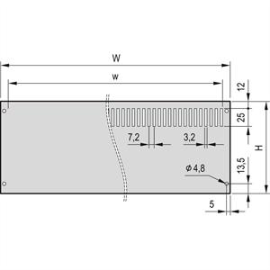 Schroff 24576148 Achterplaat 4 stuk(s)