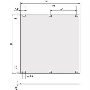 Schroff 30818271 Frontplatte 2St.