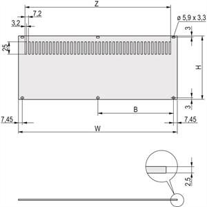 Schroff 30849023 Rückplatte 2St.