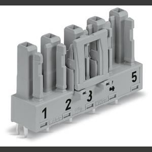 WAGO 770-805 Netz-Steckverbinder WINSTA MIDI Buchse, Einbau vertikal Gesamtpolzahl: 5 25A Schwarz 50
