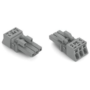 WAGO 890-243/062-000 Netz-Steckverbinder 890 Buchse Gesamtpolzahl: 3 16A Grau 50St.