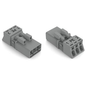 WAGO 890-253/062-000 Netz-Steckverbinder 890 Stecker Gesamtpolzahl: 3 16A Grau 50St.
