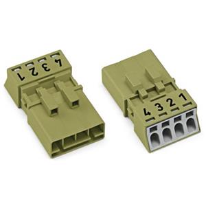 WAGO 890-274/073-000 Netz-Steckverbinder 890 Stecker Gesamtpolzahl: 4 16A Hellgrün 50St.