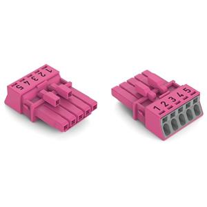 WAGO 890-285 Netz-Steckverbinder 890 Buchse Gesamtpolzahl: 5 16A Pink 50St.