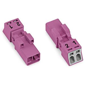 WAGO 890-292/082-000 Netz-Steckverbinder 890 Stecker Gesamtpolzahl: 2 16A Pink 50St.