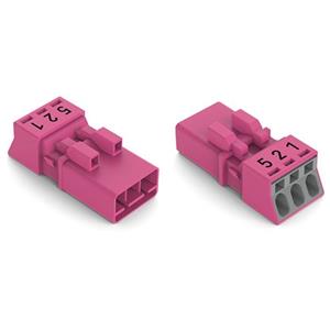 WAGO 890-293/081-000 Netz-Steckverbinder 890 Stecker Gesamtpolzahl: 3 16A Pink 50St.