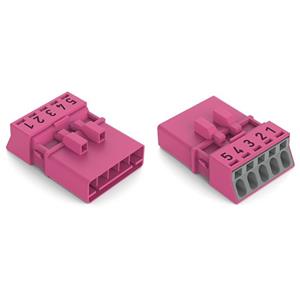 WAGO 890-295 Netz-Steckverbinder 890 Stecker Gesamtpolzahl: 5 16A Pink 50St.