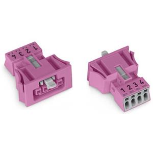 WAGO 890-784/081-000 Netz-Steckverbinder 890 Buchse Gesamtpolzahl: 4 16A Pink 50St.