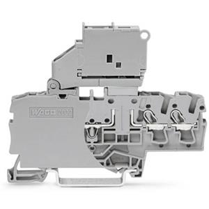 WAGO 2002-1711/1000-541 Dreistock-Sicherungsklemme 6.20mm Push-In-Klemme Grau 50St.