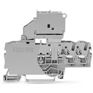 WAGO 2002-1711/1000-542 Dreistock-Sicherungsklemme 6.20mm Push-In-Klemme Grau 50St.