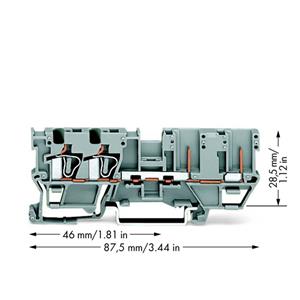 WAGO 769-171 Basisklemme 5mm Zugfeder Belegung: L Grau 50St.