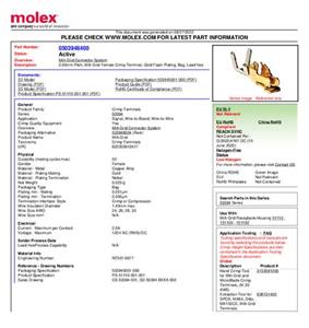 Molex 503948400 2MM CRIMP TERM 503948400 Inhalt