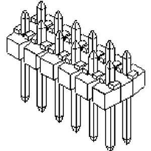 Molex Stiftleiste (Standard) Anzahl Reihen: 2 901310127 Tray