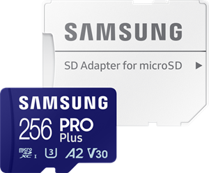Samsung PRO Plus 256GB (2023) microSDXC + SD Adapter Micro SD-kaart