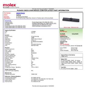Molex Buchsengehäuse-Kabel Polzahl Gesamt 22 50579422 Bulk