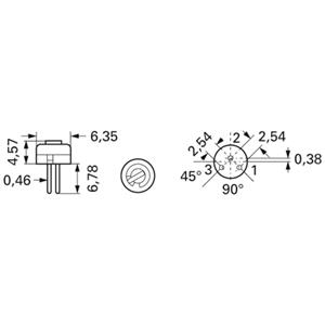 Bourns 3329H-1-103LF Cermet-Trimmer linear 0.5W 10kΩ 240° 260°