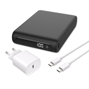 Cazy USB-C PD Powerbank 20.000mAh + Power Delivery USB-C Oplader 20W + USB-C naar USB-C Kabel - 150cm