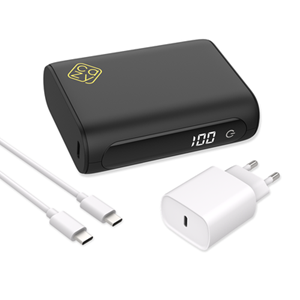 Cazy USB-C PD Powerbank 10.000mAh + Power Delivery USB-C Oplader 20W + USB-C naar USB-C Kabel - 150cm