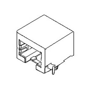 Molex Cat 3 Mod Jack/Plug 955406880 Buchse Schwarz