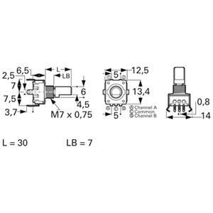 Bourns Drehgeber PEC11R-4230F-S0024