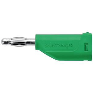 Schützinger Veerkorfstekker Stift-Ø: 4 mm Groen 1 stuk(s)