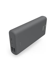 Hama Supreme 24HD USB-C Powerbank 24000mAh - 2 x USB-A / 1 x USB-C output - 1 x USB-C / Micro-USB input - Geschikt voor iPhone en Samsung - Grijs