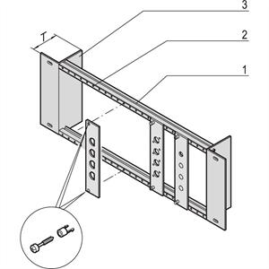 Schroff 20118630 19 moduledrager Meerdere kleuren 1 stuk(s)