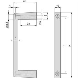 Schroff 20860259 Griff 2St.