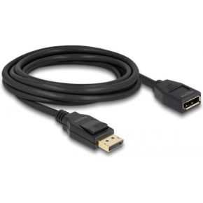 Delock 80003 DisplayPort-kabel DisplayPort Aansluitkabel DisplayPort-bus, DisplayPort-stekker 3 m Zwart 4K UHD, Afgeschermd (dubbel), Vergulde steekcontacten