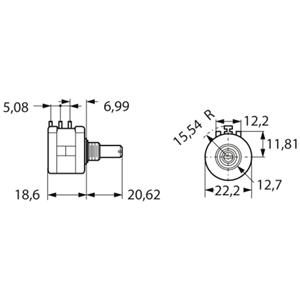 Bourns 3590S-6-103L Präzisions-Potentiometer 2W 10kΩ