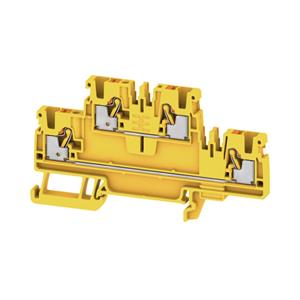 Weidmüller Meerlaagse serieklem, 2,5 mmm/m, 800 V, 24 A, aantal etages: 2, geel, oranje  A2T 2.5 YL 2744260000 50 stuk(s)