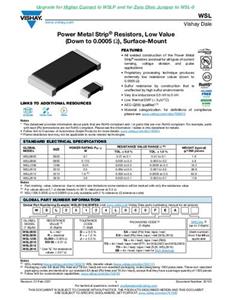 Vishay WSL1206R0200FEA Metallschicht-Widerstand 20 mΩ SMD 1206 0.25W 1% Tape