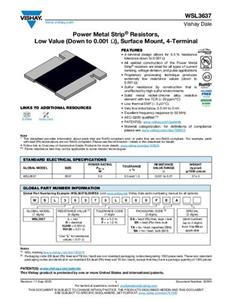 Vishay WSL36373L000FEA Metallschicht-Widerstand 0.003Ω SMD 3.0W 1% Tape