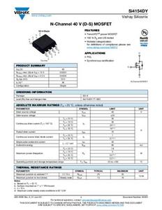 Vishay SI4154DY-T1-GE3 MOSFET 1 N-Kanal 7.8W SOIC-8 Tape on Full reel