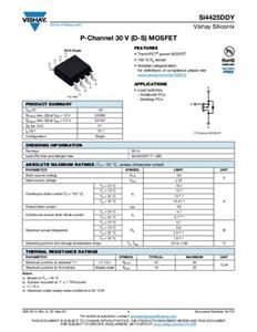 Vishay SI4425DDY-T1-GE3 MOSFET 1 P-Kanal 5.7W SOIC-8 Tape on Full reel