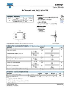 Vishay SI4477DY-T1-GE3 MOSFET 1 P-Kanal 6.6W SOIC-8 Tape on Full reel