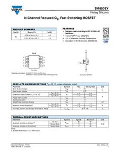 Vishay SI4850EY-T1-GE3 MOSFET 1 N-Kanal 1.7W SOIC-8 Tape on Full reel