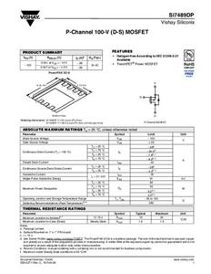 Vishay SI7489DP-T1-GE3 MOSFET 1 P-kanaal 83 W PowerPAK-SO-8 Tape on Full reel