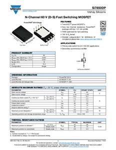 Vishay SI7850DP-T1-GE3 MOSFET 1 N-Kanal 1.8W PowerPAK-SO-8 Tape on Full reel