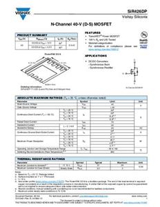 Vishay SIR426DP-T1-GE3 MOSFET 1 N-Kanal 41.7W PowerPAK-SO-8 Tape on Full reel