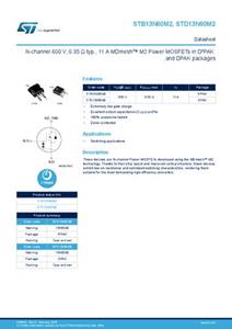 STMicroelectronics STB13N60M2 MOSFET 1 N-kanaal 110 W D2PAK