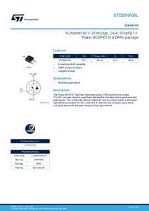 STMicroelectronics STD20NF06LT4 MOSFET 1 N-kanaal 60 W TO-252