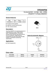 STMicroelectronics STD35NF06T4 MOSFET 1 N-Kanal 80W TO-252