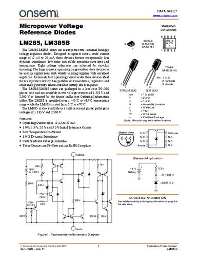 onsemiconductor ON Semiconductor LM385D-2.5G Spannungsreferenz SO-8 Tube