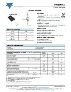 Vishay IRFIB7N50APBF MOSFET 1 N-Kanal 60W TO-220-FULLPAK Tube