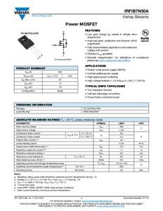 Vishay IRFIB7N50APBF MOSFET 1 N-kanaal 60 W TO-220-FULLPAK Tube