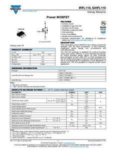 Vishay IRFL110TRPBF MOSFET 1 N-Kanal 3.1W SOT-223 Tape on Full reel