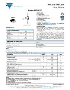 Vishay IRFL210TRPBF MOSFET 1 N-kanaal 3.1 W SOT-223 Tape on Full reel