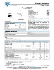 Vishay IRFL9110TRPBF MOSFET 1 P-Kanal 3.1W SOT-223 Tape on Full reel