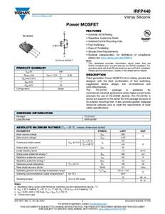 Vishay IRFP440PBF MOSFET 1 N-kanaal 150 W TO-247AC Tube